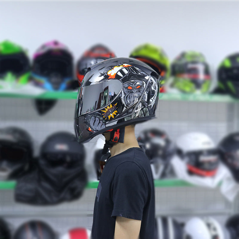 Jiekai Dual Lens Full Face Bicycle Helmet