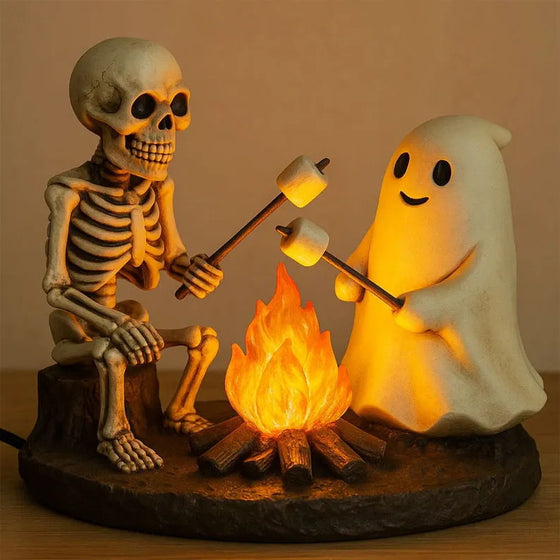Skeleton and Ghost Bonfire Night Lamp Decor product image 2