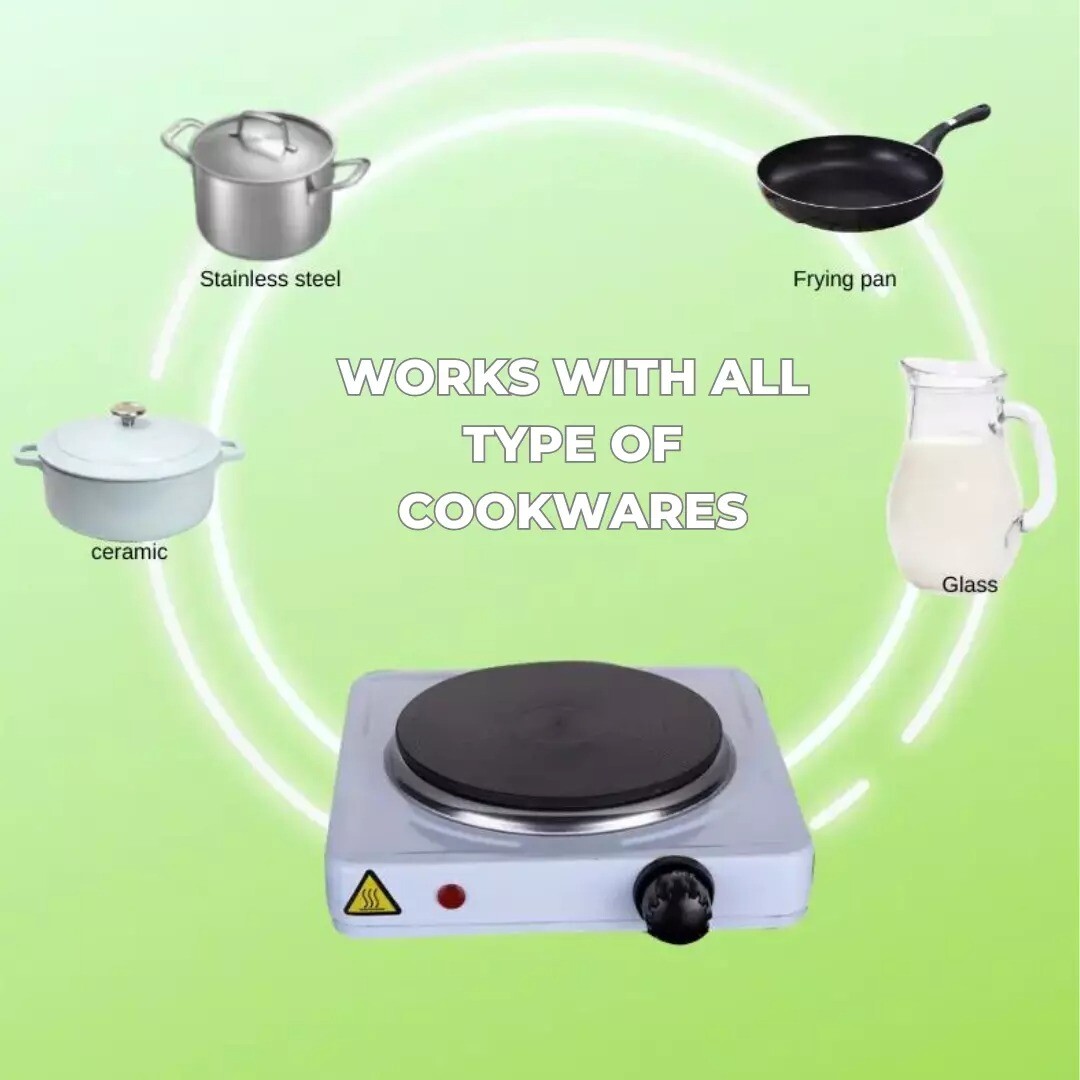 Compact single burner hot plate hob
