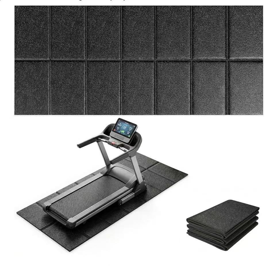 Folding Treadmill Mat Shock Absorbing Non-Slip PVC Foam