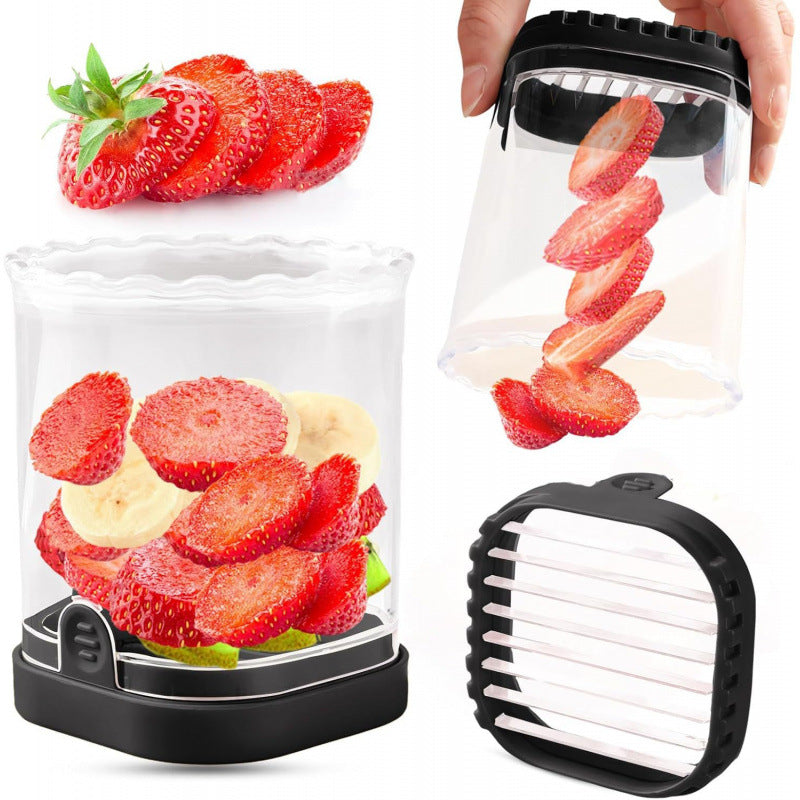 Stainless Steel Fruit and Vegetable Slicer Banana Strawberry Cutter Kitchen Gadget