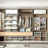 8-layer shoe storage cabinet with doors closed