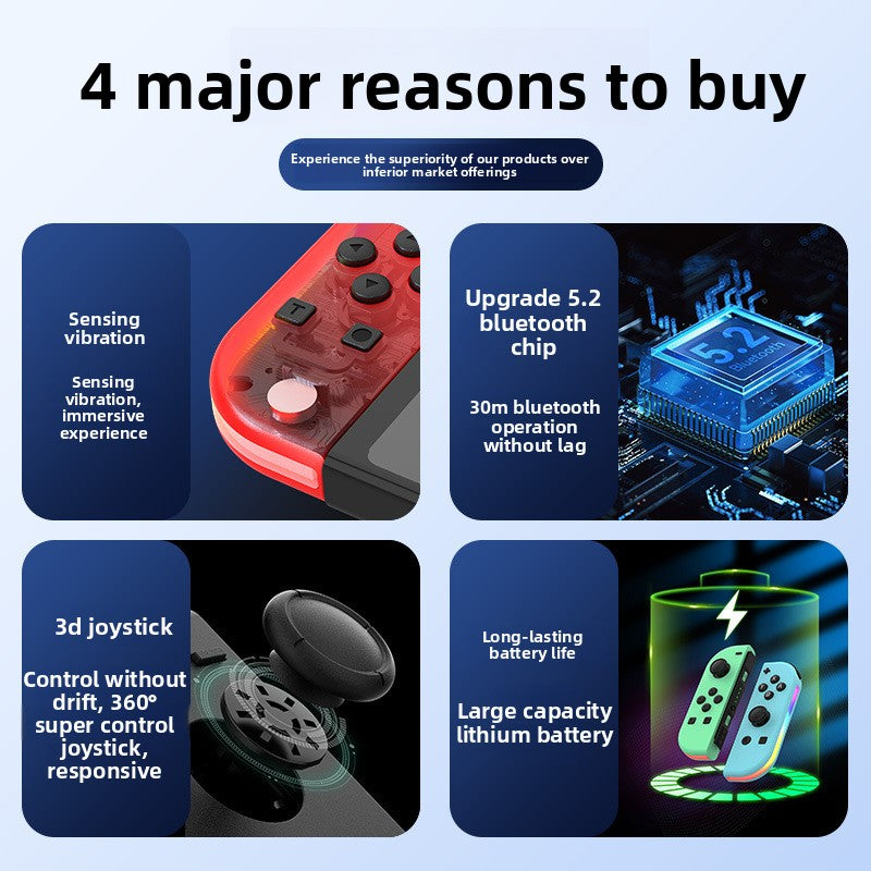 Wireless RGB Vibration Game Controller for Switch