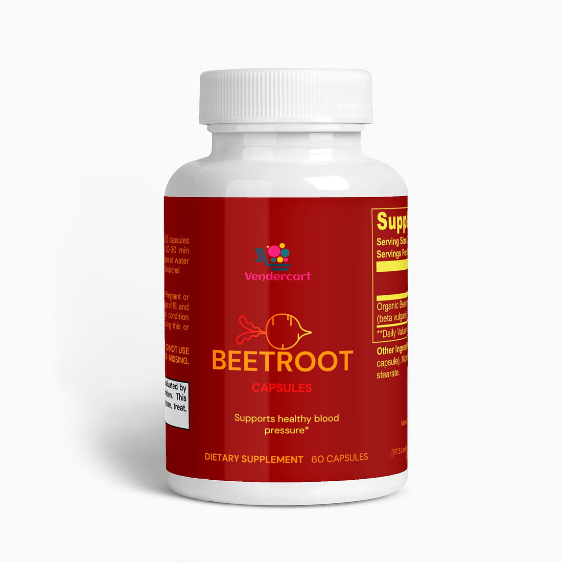 Beetroot powder pouch label detail