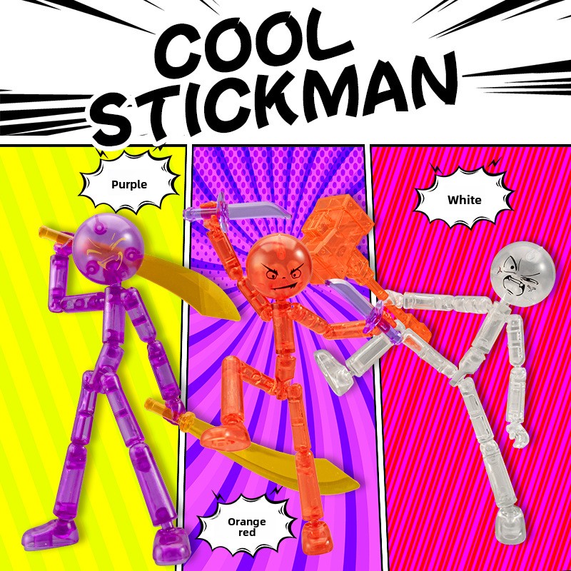 Assembly Stickman Model with Weapons