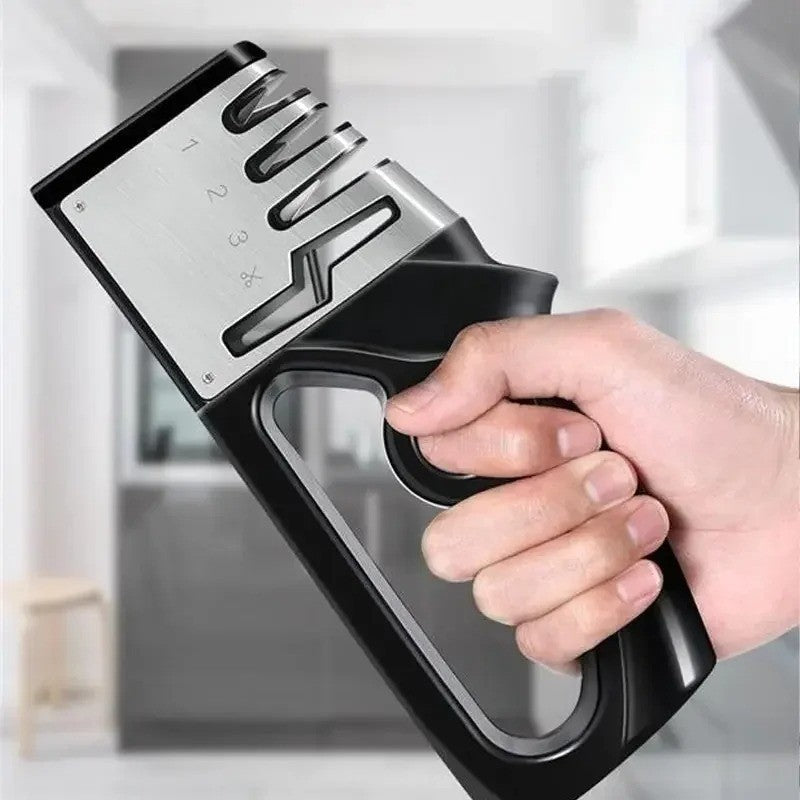 Diamond knife sharpener scissors slot detail