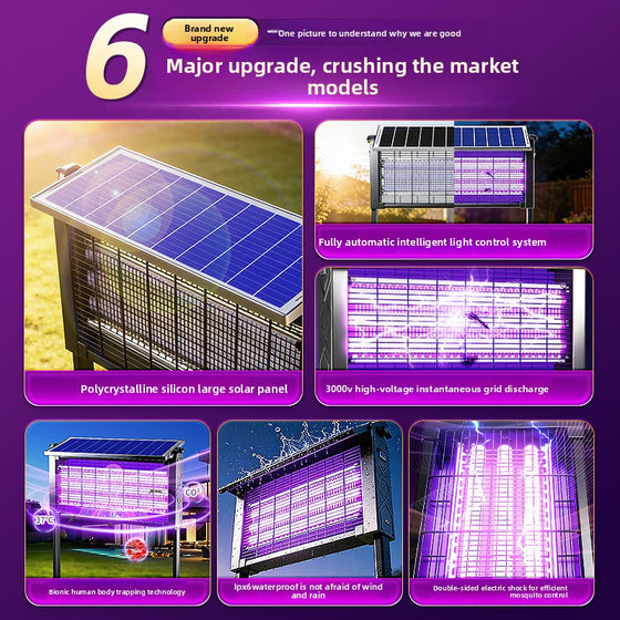 Solar Powered Mosquito Killer Lamp with Electric Grid Camping & Outdoor Gear product image 3