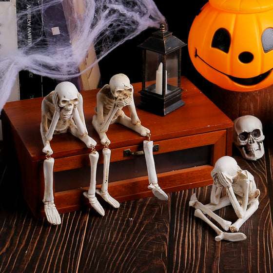 Halloween Skeleton Resin Decorations