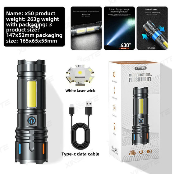 High Power Zoom Flashlight with Digital Display Outdoor Lighting & Tools product image 6