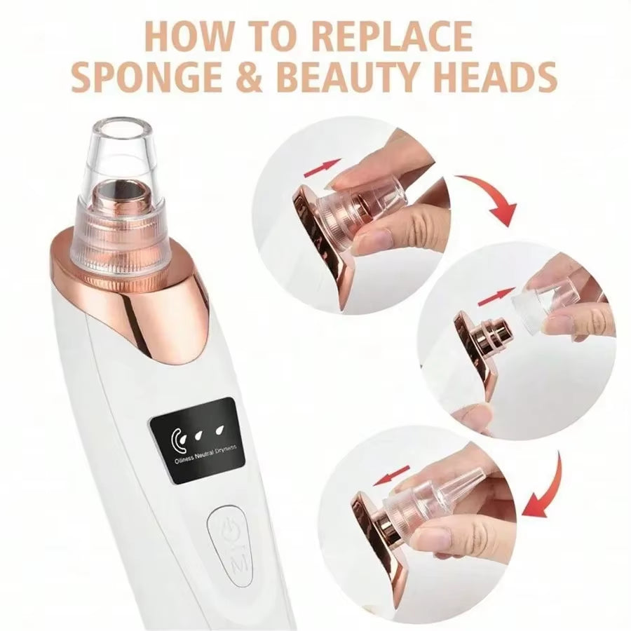 Electric Blackhead Remover Vacuum Cleaner - Facial Deep Cleansing Pore Cleaner for Black Spots Removal Skin Care Tools