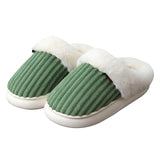 Plush Indoor Slippers with Fur Lining