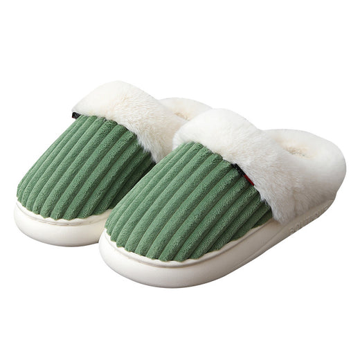 Plush Indoor Slippers with Fur Lining