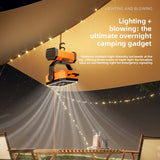 Portable USB Camping Fan with Humidifier and LED Light