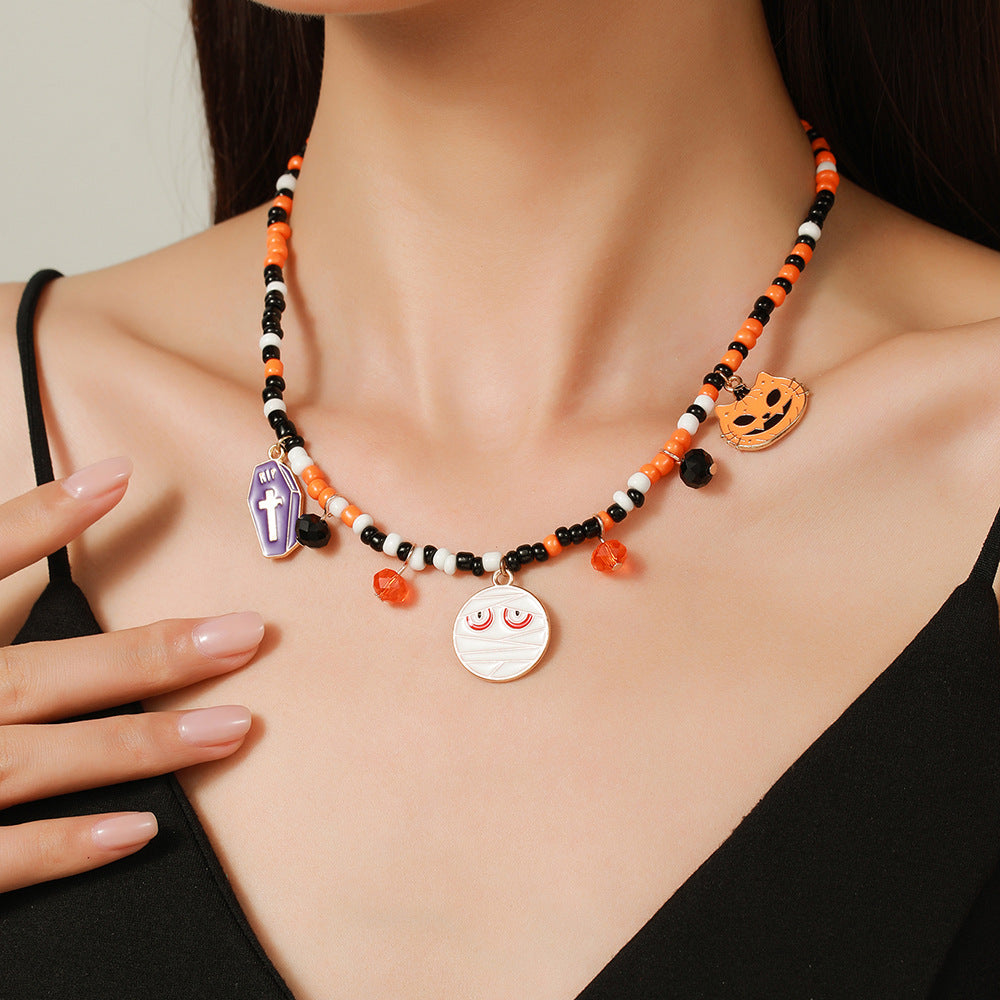 Adjustable Halloween Pendant Necklace