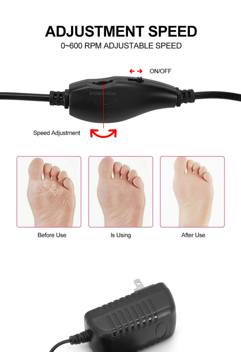 Electric callus remover foot grinder in purple, photo 6