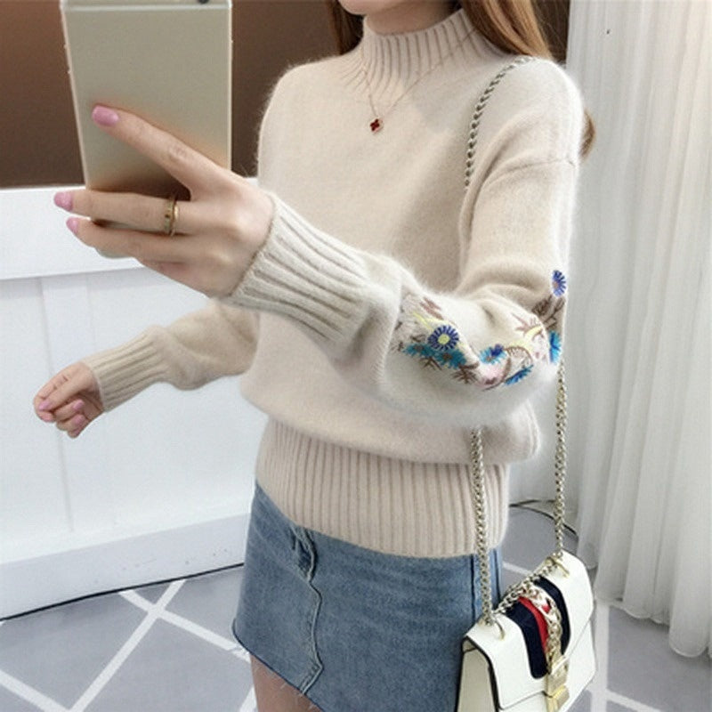 Embroidered knit sweater, loose fit, photo 3