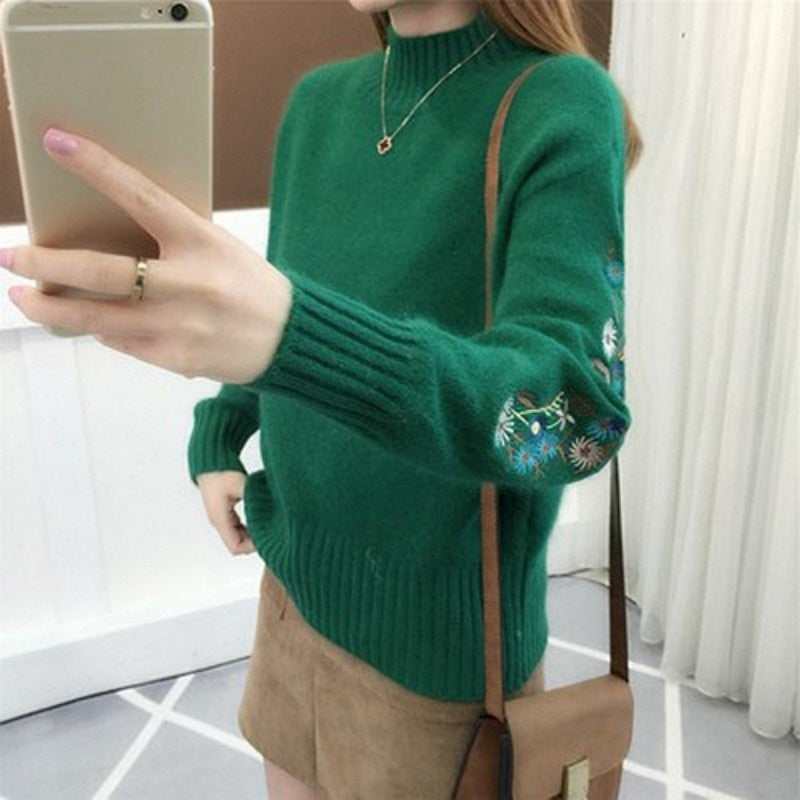 Embroidered knit sweater, loose fit, photo 4