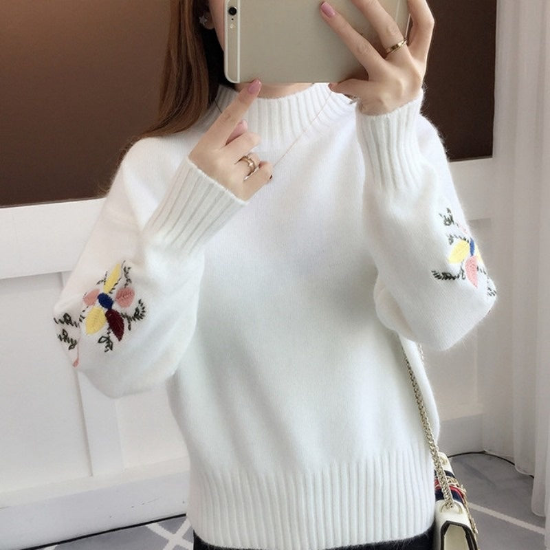 Embroidered knit sweater, loose fit, photo 5