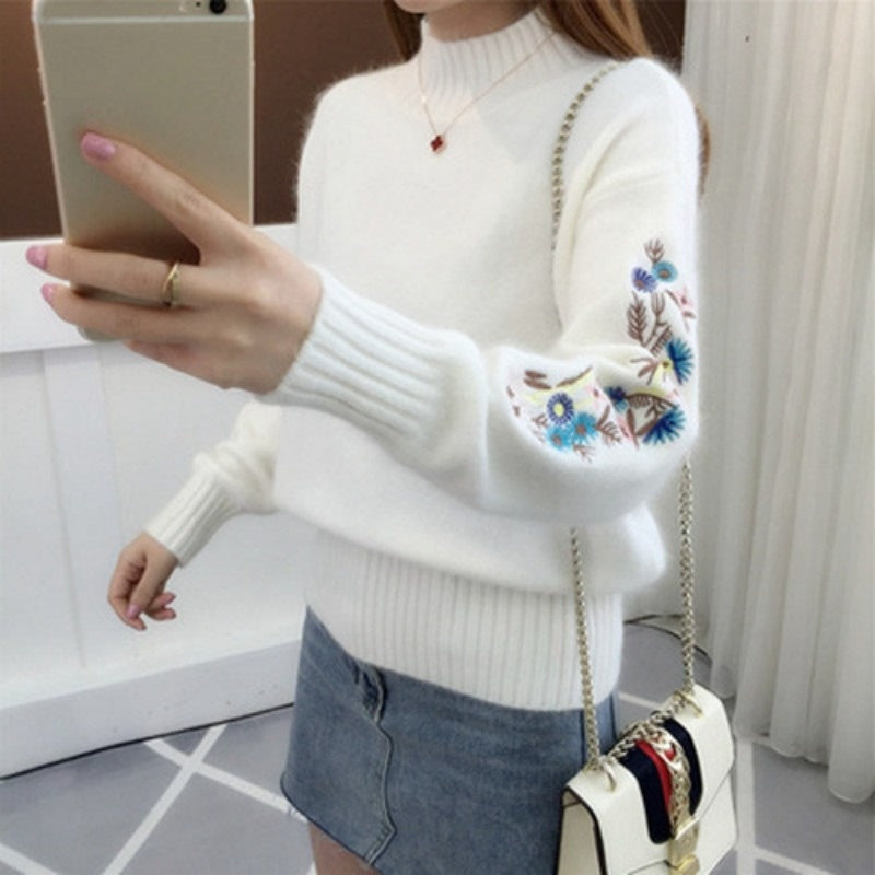 Embroidered knit sweater, loose fit, photo 6