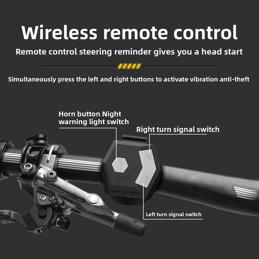 Wireless Bicycle Turn Signal with Horn and Lights