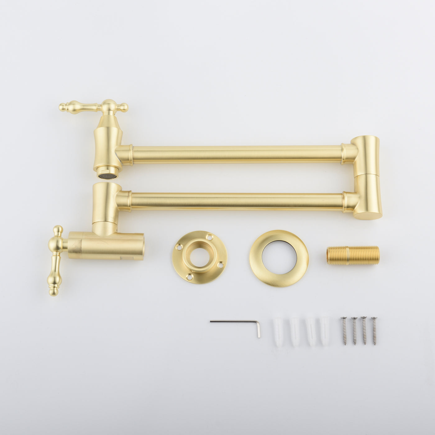 Folding kitchen faucet pivot mechanism detail
