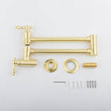 Folding kitchen faucet pivot mechanism detail