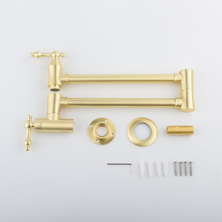 Folding kitchen faucet pivot mechanism detail