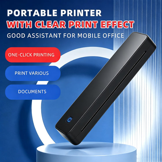 MT80 Portable Bluetooth Thermal Printer in Black and White, image 1 of 9