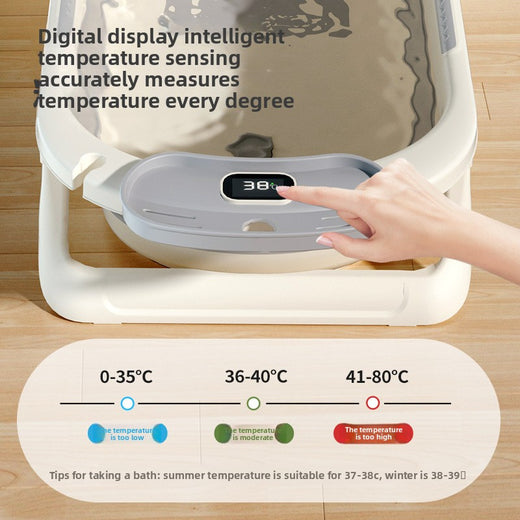 Temperature Sensing Baby Bathtub with Foldable Design product image 3