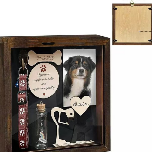Wooden pet photo frame product image 1