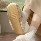 Women's Plush Cotton Slippers Soft-Soled Indoor Shoes
