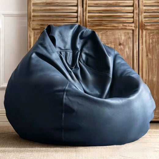 Faux Leather Pear-Shaped Bean Bag Cover