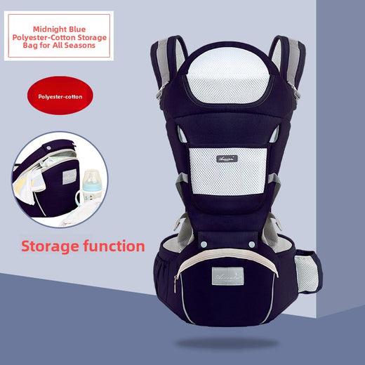 Foldable Baby Carrier with Waist Stool Dual Shoulder Support