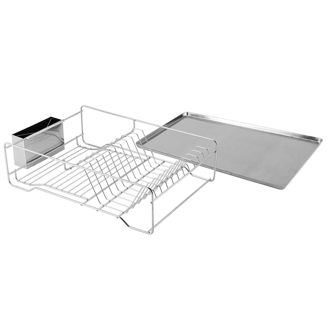 Stainless Steel Dish Drying Rack with Drainboard