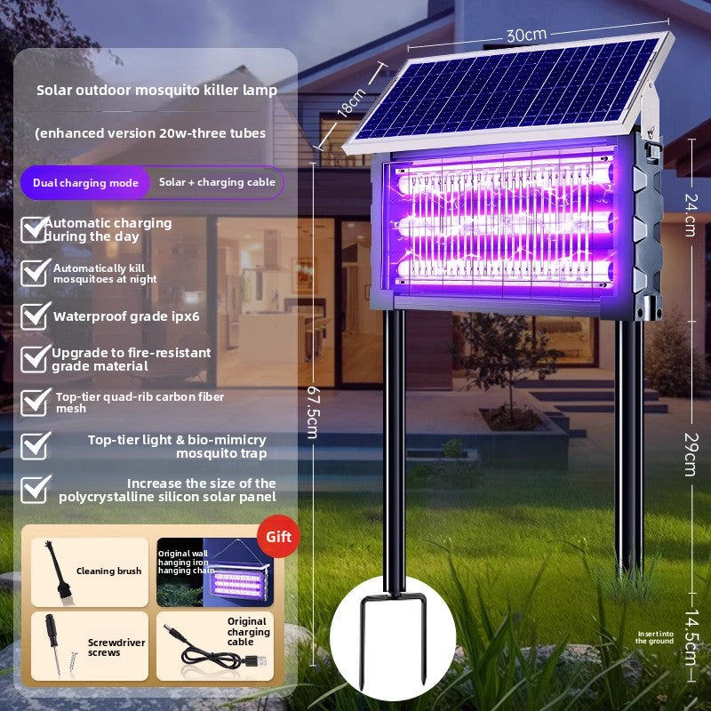 Solar Powered Insect Killer Lamp