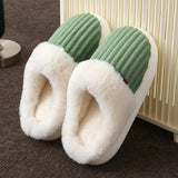 Plush Indoor Slippers with Fur Lining