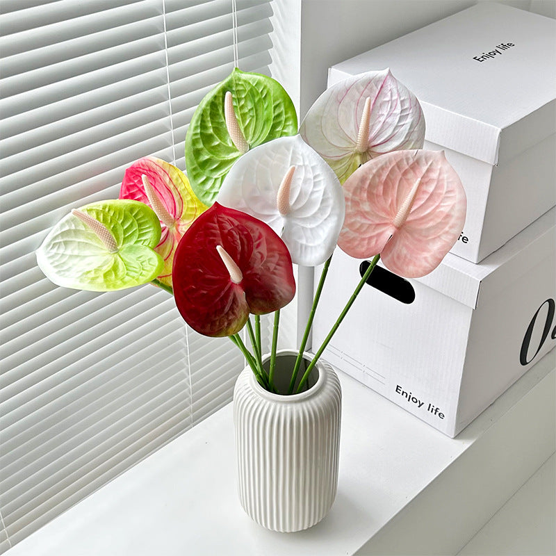 3D Printed Realistic Flaming Crane Artificial Flower Single Branch