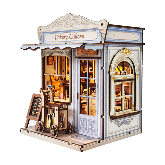 DIY Wooden Bakery Cabin Model with Light product image 5