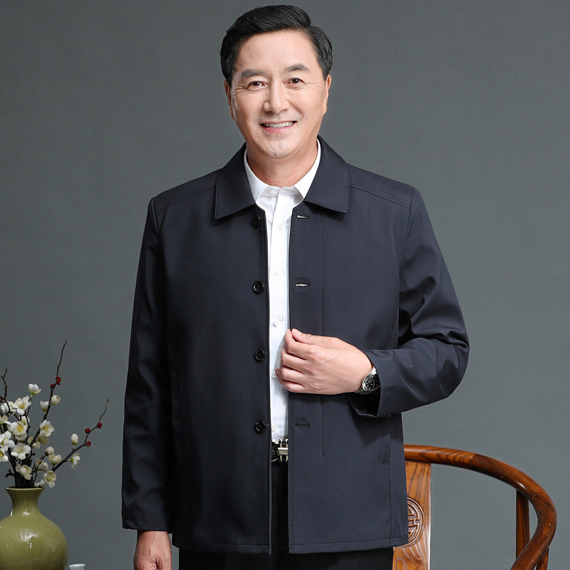 Mens Spring Autumn Jacket Cotton Blend Casual Outerwear