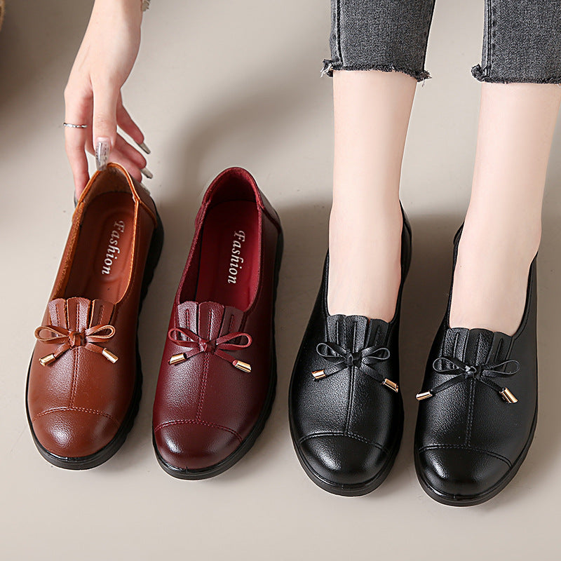 Women's soft sole slip-on loafers with low heel, photo 1
