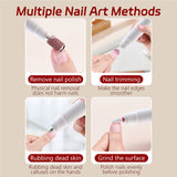 18000Rpm Electric Nail Drill Set Portable with Base Kit for Nail Salon Exfoliation Polishing Smooth Nails Nail Art Home Nail DIY