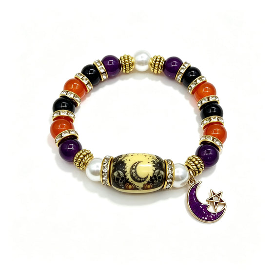 Halloween Beaded Bracelet Pumpkin Witch Accessories