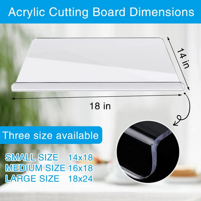 Clear Acrylic Anti-Slip Cutting Board