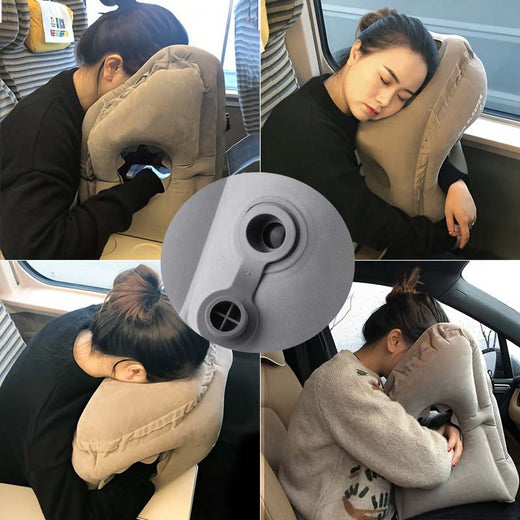 Inflatable Travel Pillow with Lumbar Support