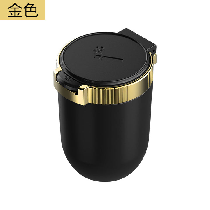 Car Ashtray with Lid in gold
