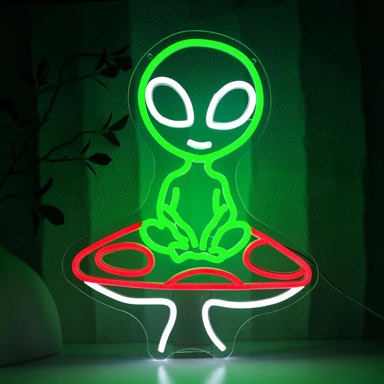 Alien UFO LED Neon Sign Light for Bedroom Game Room Bar Party Decoration