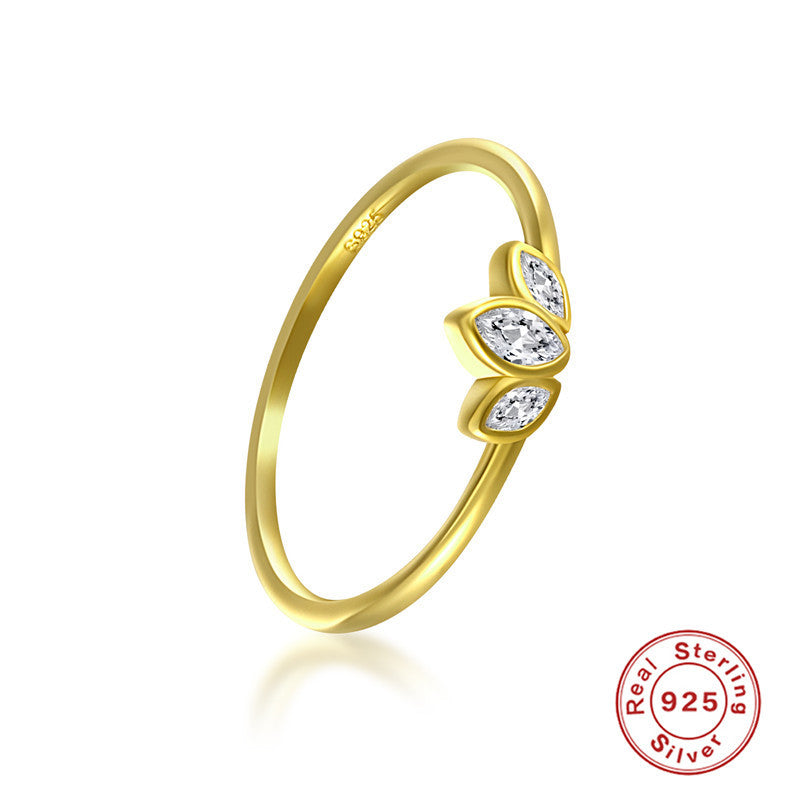 S925 Silver Ring with Marquise Cut Diamond Design - Image 8