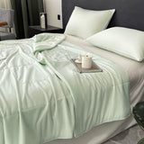 Reversible Cooling Blankets Smooth Air Condition Comforter Lightweight Summer Quilt Washable Double Side Cold Fabric & Cool Skin