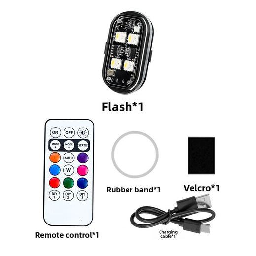 Wireless remote control aircraft lights