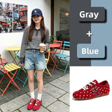 3cm Height Increase Genuine Leather German Training Shoes for Women